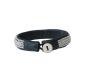 Preview: Rentierlederarmband mit Hornknopf, anthrazit