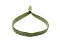 Preview: Stoffarmband mit Silberelementen, olive