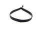 Preview: Stoffarmband mit Silberelementen, schwarz