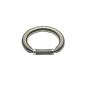 Preview: Edelstahlring mit Kautschukröhrchen, hellgrau metallic