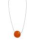Preview: Edelstahlkette mit Muranoglas, orange
