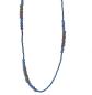 Preview: Lange Muranoglas-Edelstahl-Kette, blau