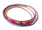 Preview: Leder mit ZAMAK-Verschluss, bunt - magenta