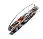Preview: Leder mit ZAMAK-Verschluss, bunt - grau