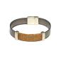 Preview: Lederarmband mit Schieber, peltro-senfgelb