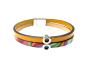 Preview: Lederarmband Element, gelb-bunt/gemustert