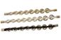 Preview: Viskose-/ Perlonarmband mit vergoldeten Ringen, schwarz