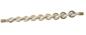 Preview: Viskose-/ Perlonarmband mit vergoldeten Ringen, creme