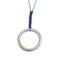 Preview: Perlonkette mit Ring, hellblau-dunkelblau