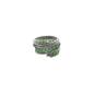 Preview: Edelstahlring mit Muranoglas, olive