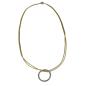 Preview: Perlon-Metall-Kette mit Ring, gelb