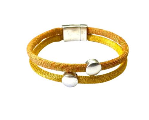 Viskose-Perlon-Armband, orange-kirschrot - Kopie