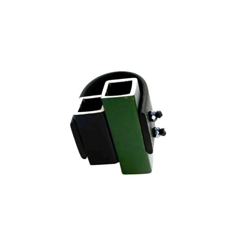 Ring mit Aluröhrchen, schwarz - grün/schwarz