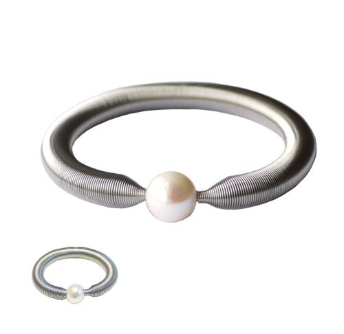 Armband und Ring mit Edelstahl und Süßwasserperle