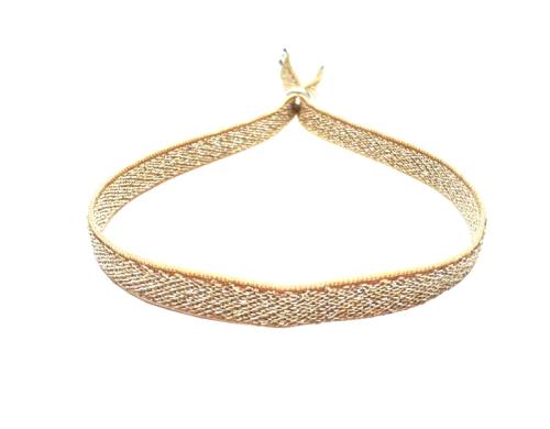 Stoffamband mit Silberelementen, marron