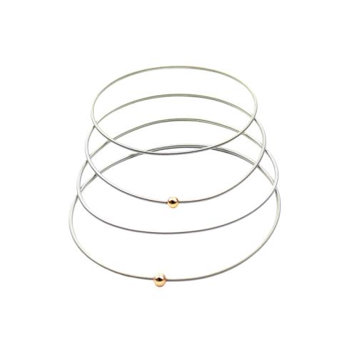 Edelstahlarmband mit Silberkugeln, rosegold