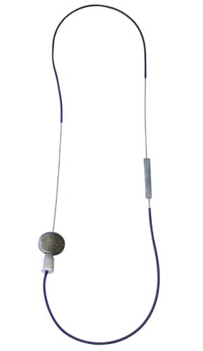 lange Edelstahl-Kautschuk-Kette, schwarz