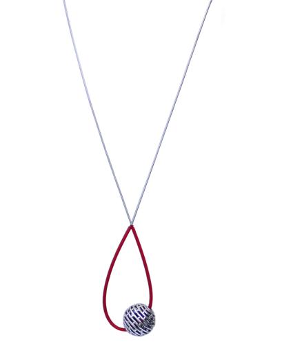 lange Edelstahl-Kautschuk-Kette, rot