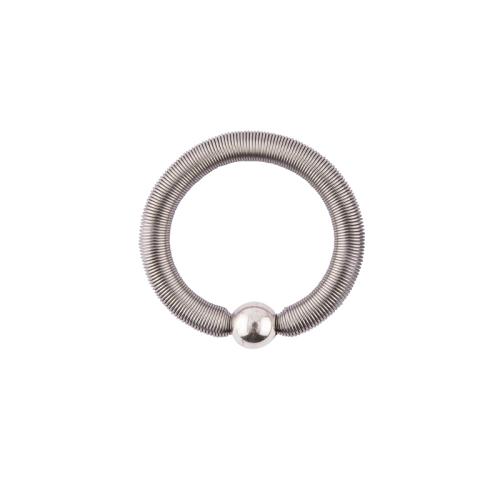 Edelstahlring mit einer Silberkugel, silber