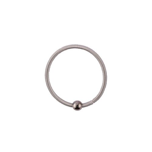 Edelstahlring mit Silberkugel, grey
