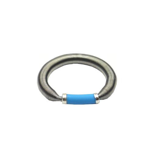 Edelstahlring mit Kautschukröhrchen, türkis