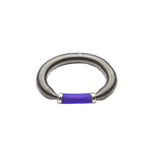 Edelstahlring mit Kautschukröhrchen, lila