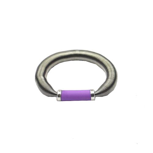 Edelstahlring mit Kautschukröhrchen, helllila