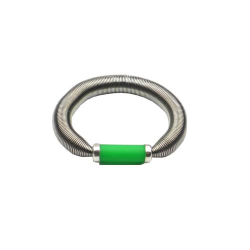 Edelstahlring mit Kautschukröhrchen, grün