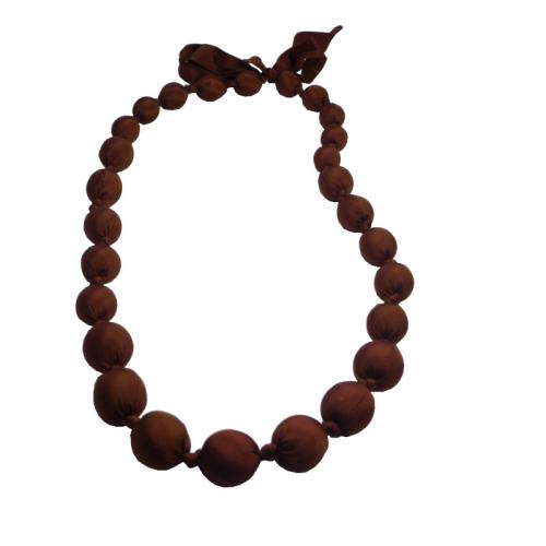 Lange Seidenkette, dunkelbraun