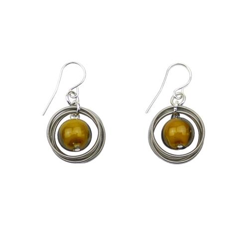 Ohrhänger Muranoglas, topas