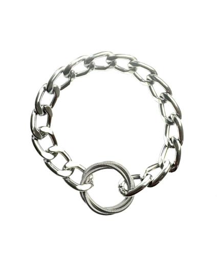Edelstahl-Armband mit Gliederkette, silber