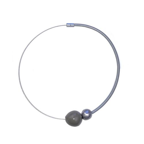 Kautschuk-Muranoglas-Kette, grau