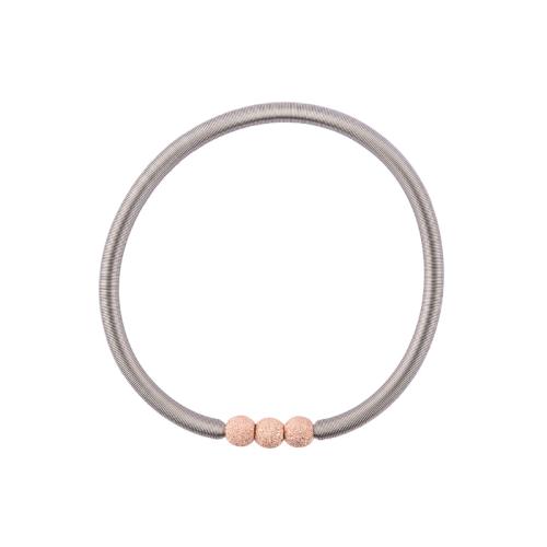 Edelstahlarmband mit diamantierten Silberkugeln, rosegold