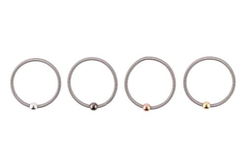 Edelstahlring mit Silberkugel