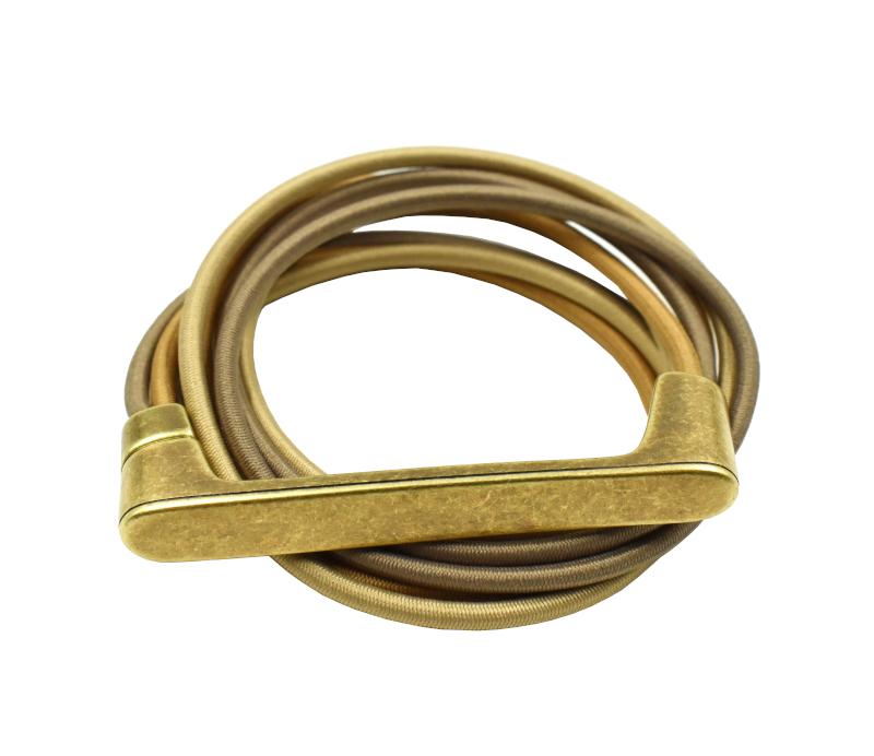 elastisches Armband, sand-beige-bronze