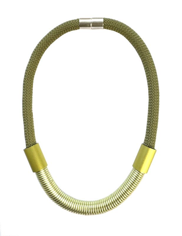 Kette Aluröhrchen, hellgrün-lime