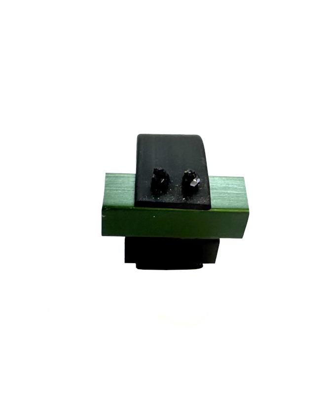 Ring mit Aluröhrchen, schwarz - grün/schwarz