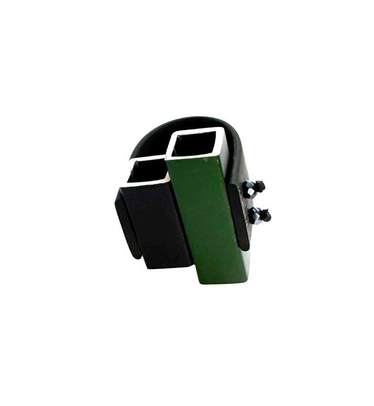 Ring mit Aluröhrchen, schwarz - grün/schwarz