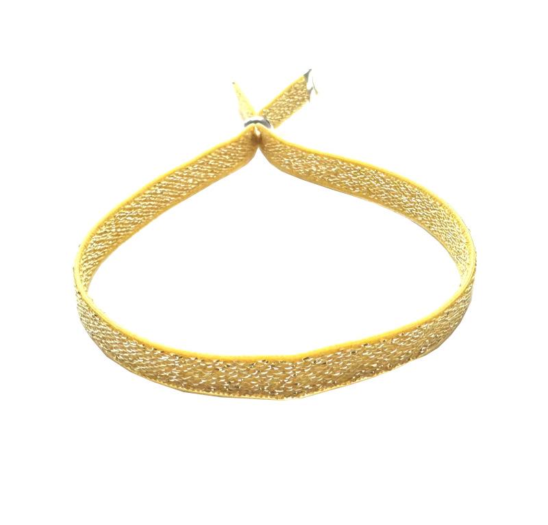 Stoffamband mit Silberelementen, goldgelb