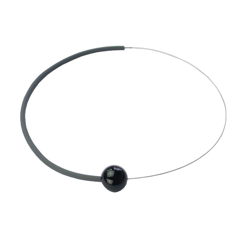 Kautschuk-Muranoglas-Kette, schwarz