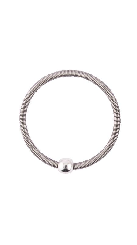 Edelstahlring mit Silberkugel