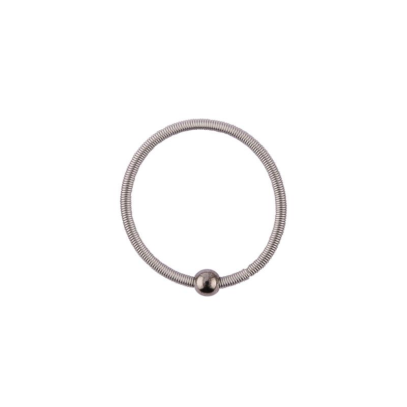 Edelstahlring mit Silberkugel, grey
