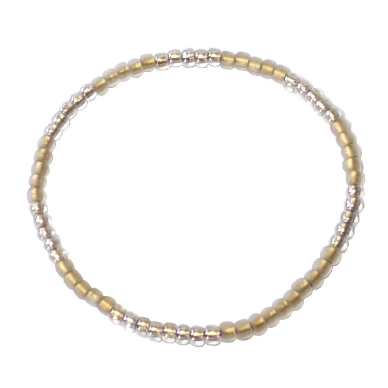 Glasperlchen-Armband, chrystalbeige-hellbeige