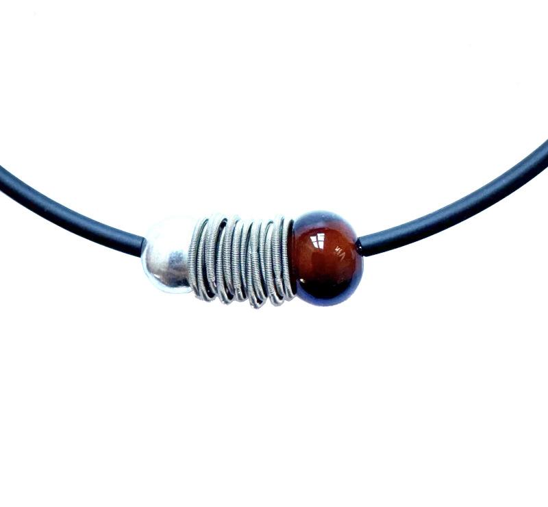 Kautschuk-Muranoglas-Kette, topas