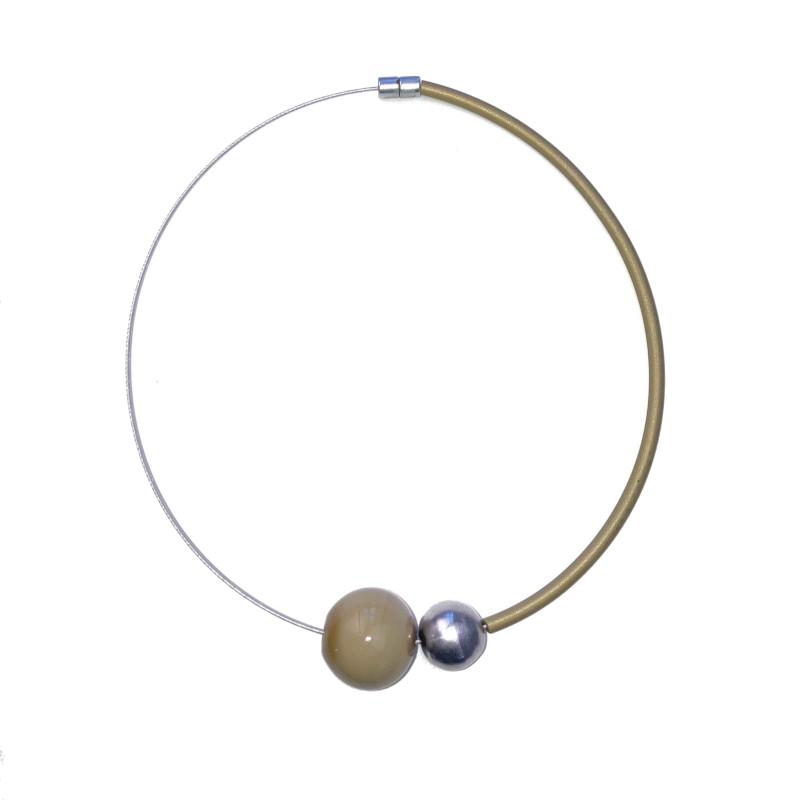 Kautschuk-Muranoglas-Kette, cappuccino