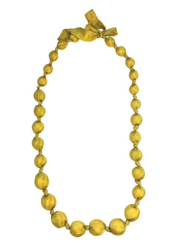 Lange Seidenkette, gelb