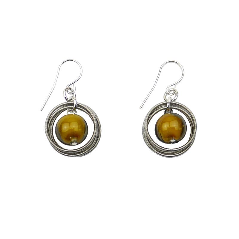 Ohrhänger Muranoglas, topas