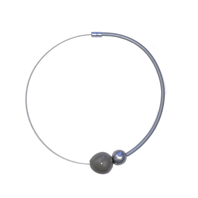 Kautschuk-Muranoglas-Kette, grau