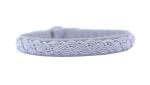Rentierlederarmband mit Hornknopf, hellgrau