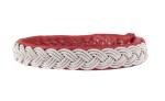 Rentierlederarmband mit Hornknopf, rot